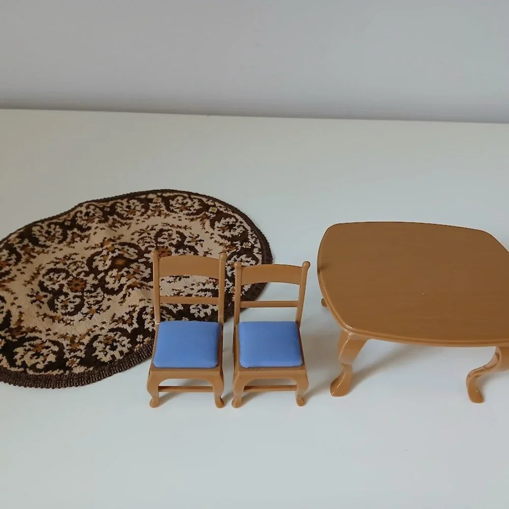 Madeline in Paris Dollhouse Dining Set & bonus Rug